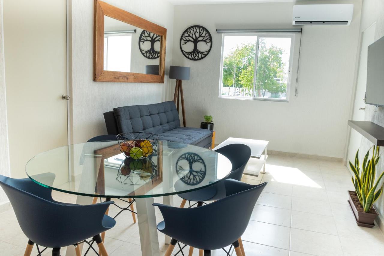 Apartmán Depto 2 Rec. Con Vista A La Piscina En C. Privada Playa del Carmen Exteriér fotografie